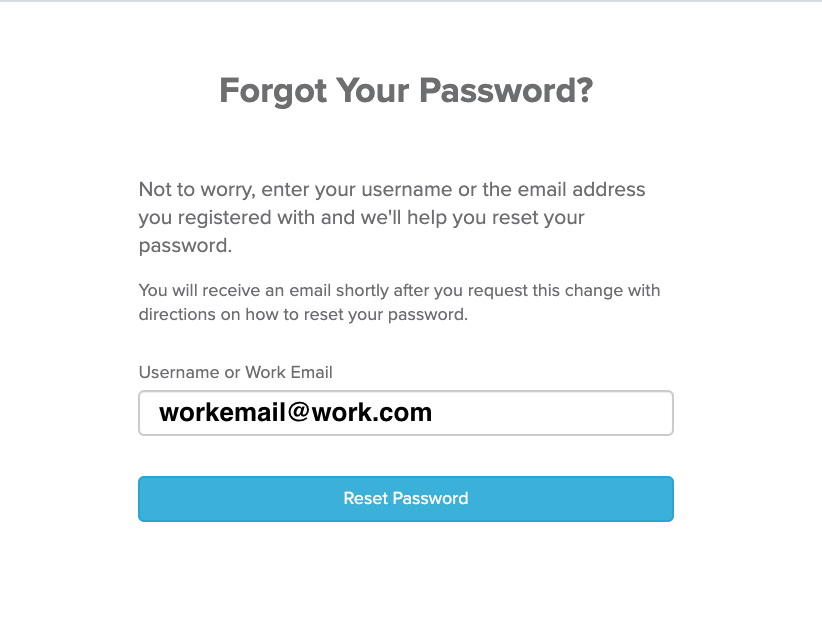 Forgot Your Password?